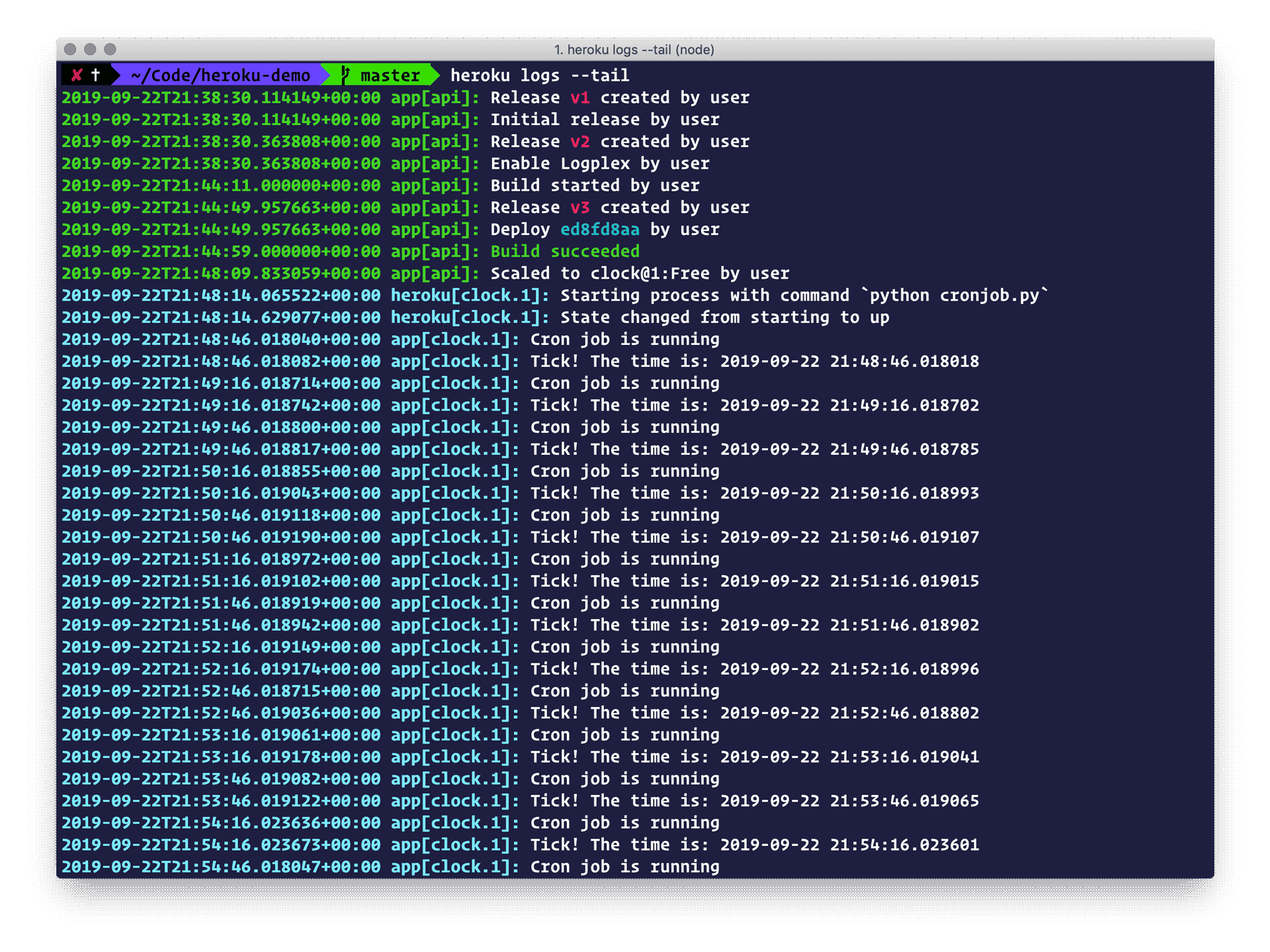 Heroku Live Logs Image